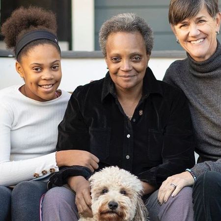  Lori Lightfoot with her spouse Amy Eshleman and daughter Vivian.